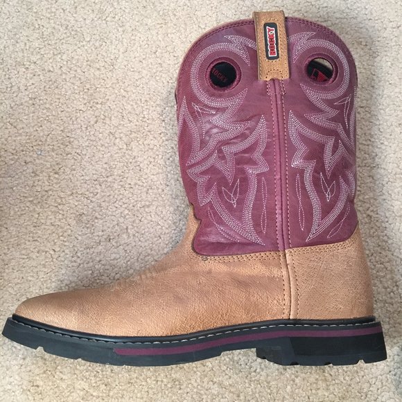 Rocky Mountain Women's Farmstead Boot Purple/Brown NWT - Picture 11 of 11